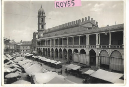 Delcampe - Emilia Romagna Faenza Piazza Grande Veduta Mercato Bancarelle Animatissima Fine Anni 40 - Mercados