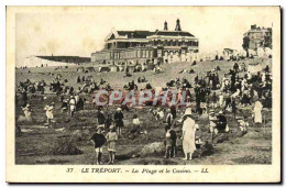 Delcampe - CPA Le Treport La Plage Et Le Casino - Le Treport