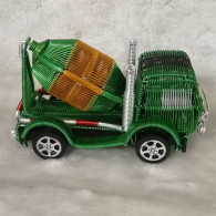 Delcampe - Limited Time Flash Sale Handmade Aluminium Wire Cement Mixer Truck Model Engineering Vehicle Decor - Autocarri, Autobus E Costruzione