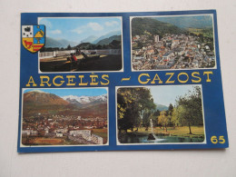 Delcampe - CP CARTE POSTALE HAUTES PYRENEES ARGELES GAZOST VUES DIVERSES Avec Blason - Argeles Gazost