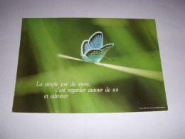 Delcampe - CP CARTE POSTALE MESSAGE PAPILLON La Simple Joie De Vivre... ECRITE - Vlinders