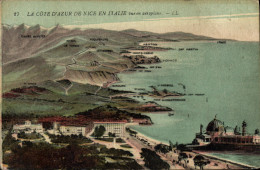 Delcampe - CPA La Cote D'Azur De Nice En Italie Vue En Aeroplane - Panoramic Views