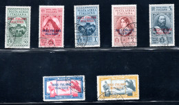 Delcampe - Egeo - 1932 Garibaldi Posta Aerea N. 14/20 Serie Usata - Ägäis