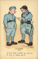 Delcampe - CPA Fantaisie Militaria La Garde - Humour