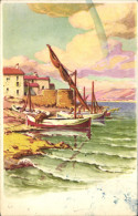 Delcampe - CPA Fantaisie Bateau De Peche - Pesca