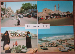 Delcampe - ISRAEL PALESTINE GAZA STRIP CENTRAL BAZAR MARKET MOSQUE FISHERMAN PHOTO CARD POSTCARD CARTOLINA ANSICHTSKARTE PC CP AK - Israel