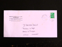 Delcampe - ANNONAY DAVEZIEUX CDIS - ARDECHE - CACHET ROND MANUEL CENTRE DISTRIBUTION - MAISON RETRAITE PROTESTANTE MONTALIVET - Manual Postmarks