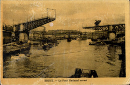 Delcampe - Brest - Le Pont National Ouvert - CPA - Brest