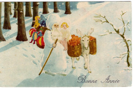 Delcampe - SANTA CLAUS PERE NOEL CARTE BONNE ANNEE - Santa Claus