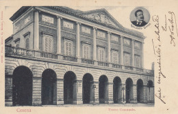 Delcampe - Forlì   -  Cesena   -  Teatro Comunale   -  F. Piccolo  -  Viaggiata 1902  -  Buona Cons. - Lieve Mancanza - Cesena