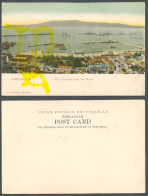 Delcampe - Gibraltar Old UB Colour Postcard Convent From The Rock Harbour Piers Ships Boats - Gibraltar