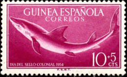 Delcampe - Guinee Espagnole Poste N** Yv:360 Mi:304 Carcharhinus Glaucus (Dent(s) 1 Peu Courte) - Guinea Espagnole
