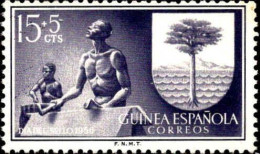 Delcampe - Guinee Espagnole Poste N** Yv:379 Mi:328 Armoiries De Bata & Indigènes - Guinea Espagnole