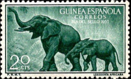 Delcampe - Guinee Espagnole Poste N** Yv:386 Mi:336 Eléphant Loxodonta Africana - Guinea Espagnole