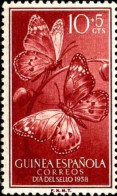 Delcampe - Guinee Espagnole Poste N** Yv:403/405 Dia Del Sello 1958 Papillons - Guinea Espagnole