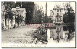 Delcampe - CPA Chateau De Chantilly Etang De Comelle Peche Pecheur - Chantilly