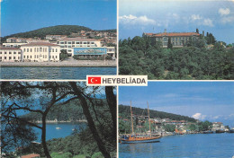 Delcampe - B44476 Istanbul Turkiye Heybeliada Boats Bateaux Multiviews   Turkey - Türkei