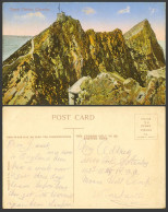 Delcampe - Gibraltar Old Colour Postcard Signal Station On Summit Peak Rock Rocks Mountains - Gibraltar