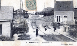 Delcampe - 72 - Mamers - Gare De L'ouest - Tampon Roulant De Mamers à La Hutte - Mamers