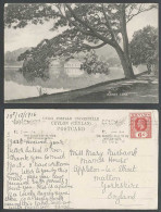 Delcampe - Ceylon WW1 KG5 6c 1916 Old Postcard Kandy Lake, The Colombo Apothecaries Co. Ltd - Sri Lanka (Ceylon)