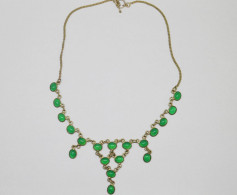Delcampe - Vintage 925 Sterling Silver Necklace With Stones - Halsketten