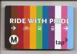 Delcampe - LOS ANGELES METRO USA - TAP Transit Fare Card RIDE WITH PRIDE New, Pristine - Sonstige - Amerika