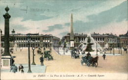 Delcampe - Paris - 8 - La Place De La Concorde - Caleche - Automobile CPA - Paris (08)
