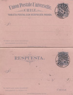 Delcampe - 1895: Post Card With Response Card Valparaiso - Chile