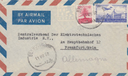 Delcampe - 1952: Air Mail Beyrouth To Frankfurt - Libanon