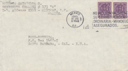Delcampe - 1951: Mexico To Santa Barbara, Cal, USA - Mexico