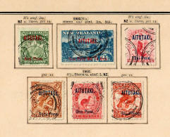 Delcampe - Aitutaki: First Stamps 1-6 Complete Cancelled - Cook