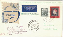 Delcampe - 97670 -  1er  Vol  Pour STOCKOLM - Brieven En Documenten