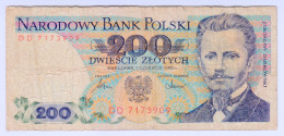 Delcampe - 1986 Poland 200 Zlotych 7173909 Paper Banknote Money Currency - Pologne