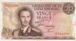 Delcampe - LUXEMBOURG 20 FRANCS 1966 - Luxembourg
