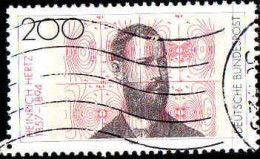Delcampe - RFA Poste Obl Yv:1542 Mi:1710 Henrich Hertz Physicien (Lign.Ondulées) - Physik