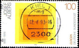 Delcampe - RFA Poste Obl Yv:1505 Mi:1674 Europa Josef Albers (TB Cachet à Date) Kiel 12-6-93 - Moderne