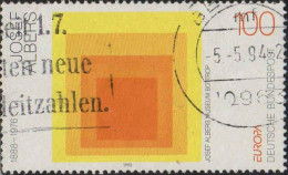 Delcampe - RFA Poste Obl Yv:1505 Mi:1674 Europa Josef Albers (beau Cachet Rond) - Moderne