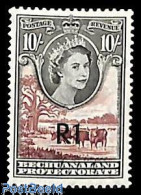 Delcampe - Botswana 1961 R1 On 10sh, Stamp Out Of Set, Mint NH, Nature - Cattle - Botswana (1966-...)