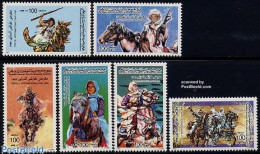 Delcampe - Libya Kingdom 1995 Tripoli Fair 6v, Mint NH, Nature - Various - Horses - Export & Trade - Usines & Industries