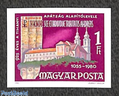 Delcampe - Hungary 1980 Tihany Abbey 1v Imperforated, Mint NH, Religion - Cloisters & Abbeys - Ungebraucht