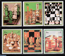 Delcampe - Fujeira 1972 Chess 6v, Mint NH, Sport - Chess - Schach