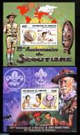 Delcampe - Djibouti 1981 Scouting 2 S/s, Mint NH, Nature - Sport - Various - Animals (others & Mixed) - Chess - Scouting - Maps - Schach