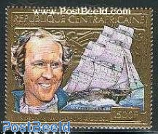 Delcampe - Central Africa 1981 Sailors 1v Gold, Mint NH, Sport - Transport - Sailing - Ships And Boats - Vela
