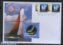 Delcampe - Netherlands, Tele & Ecu Fdc’s 1997 ECU Letter Skutsjesile, First Day Cover, Sport - Transport - Sailing - Ships And .. - Vela