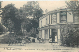 Delcampe - CPA  ANIMÉE  - BOISSY SAINT LÉGER - HÔTEL RESTAURANT A L'ESPÉRANCE - A. DUVIGNEAU PROPRIÉTAIRE  - - Boissy Saint Leger