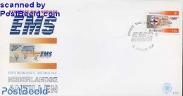 Delcampe - Netherlands Antilles 1991 E.M.S. FDC, First Day Cover, Transport - Various - Post - Automobiles - Aircraft & Aviation .. - Posta