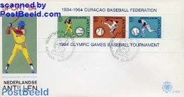 Delcampe - Netherlands Antilles 1984 Baseball S/s FDC, First Day Cover, Sport - Baseball - Sport (other And Mixed) - Baseball