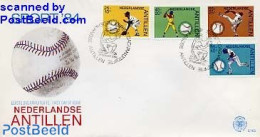 Delcampe - Netherlands Antilles 1984 Baseball FDC, First Day Cover, Sport - Baseball - Sport (other And Mixed) - Baseball