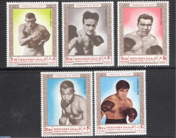 Delcampe - Manama 1969 Boxing 5v, Mint NH, Sport - Boxing - Boksen