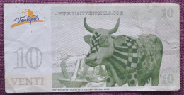 Delcampe - (!) 2011 10 VENTI LATVIA ,Lettonia  Local Currency Venspils City,cow , Anchor  Banknote - Die Ku , Vaca,CIRCULATED - Lettonie